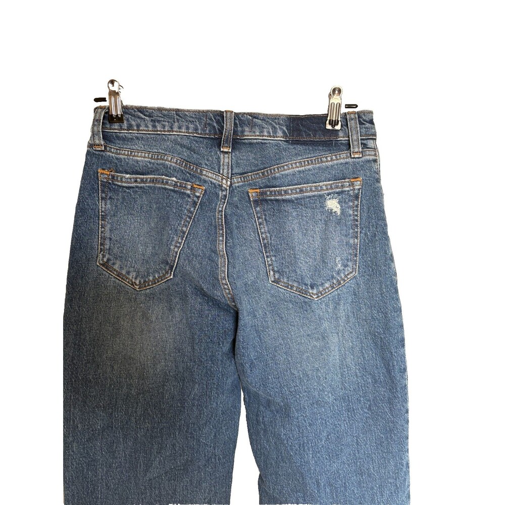 Abercrombie & Fitch Women's The Baggy Low Rise Dark Button Fly Jeans Size 25/0 - Picture 4 of 4